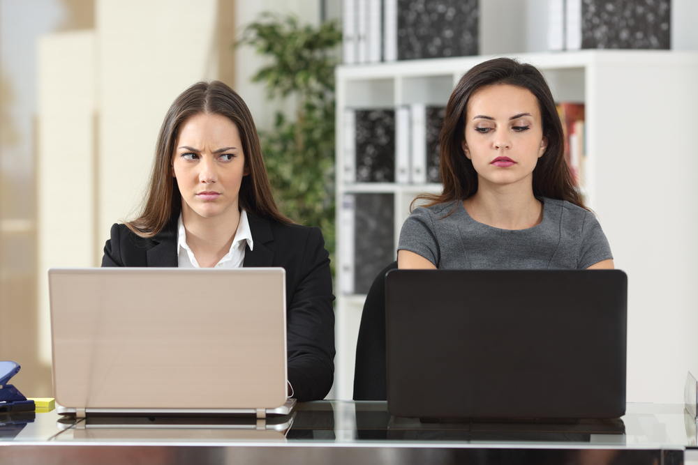 image of competitors giving each other sideeye