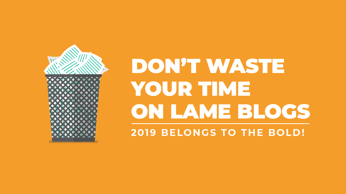 Blog Title Image - Orange background with waste basket graphic -