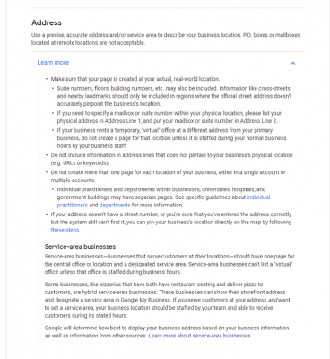 Addresses For Service Area Businesses On Gmb