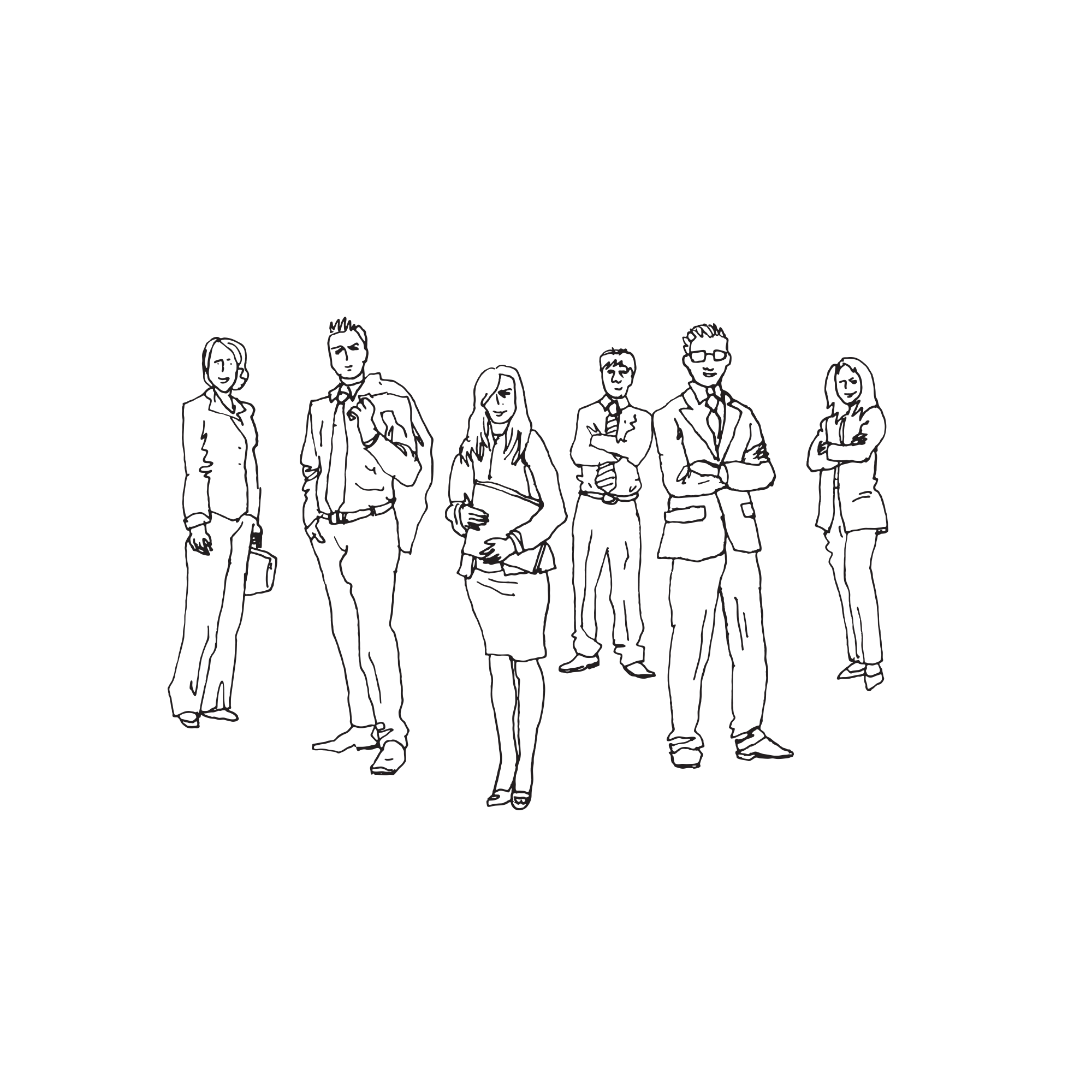 Hand Drawn Business People BizIQ