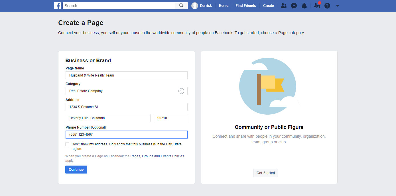 How to Make a Business Page on Facebook - Complete NAP Info