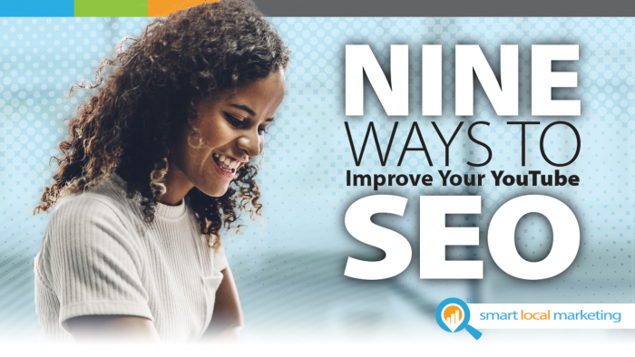 blog title graphic nine ways to improve your youtube seo