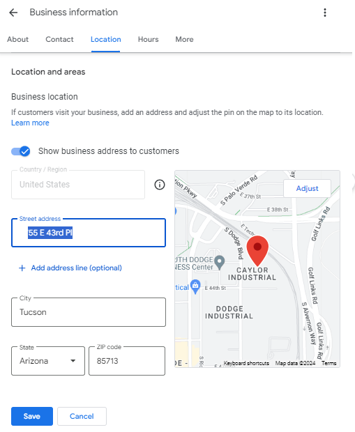 Change Address On Google Maps