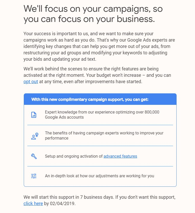 How to Opt Out of Google's Automatic Ad Campaign Management