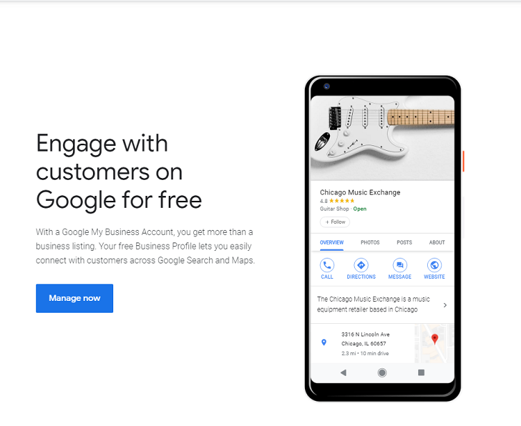 Image: Google My Business Signup page title text