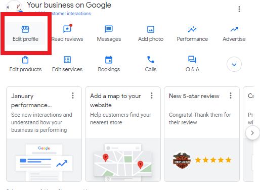 edit google business profile