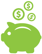 Piggy Bank Ad Green
