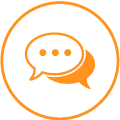 Posting Conversation Message Icon Orange