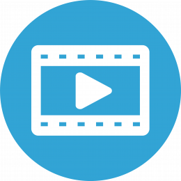 Video Icon With Blue Circle